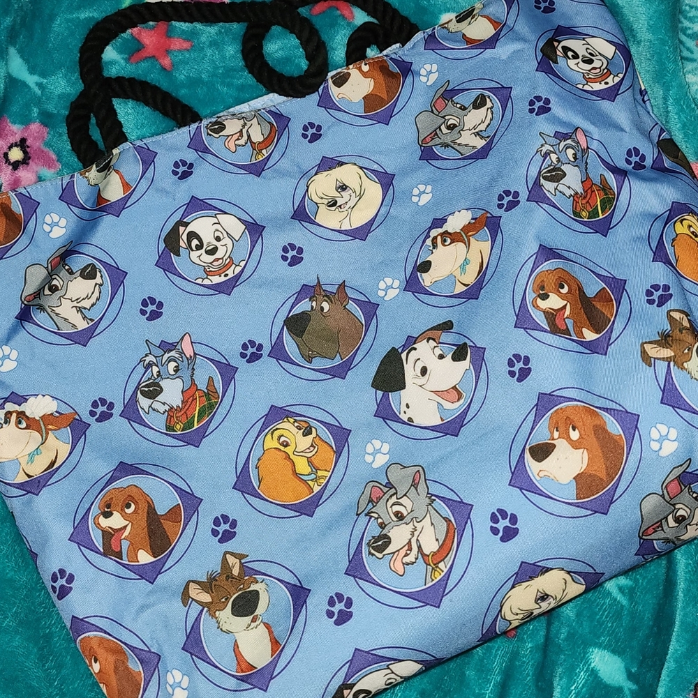 Disney Blue Cartoon Dogs Tote Bag